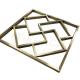 Customized Titanium Gold Stainless Steel Metal Fabrication Geometric Abstract Wall Sculpture Art
