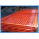 Orange Wire Mesh Fence Panels , Framed Welded Wire Fabric Corrosion Resistant