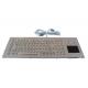 IP65 Waterproof Industrial Panel Mount  Stainless Steel KVM Keyboard With Trackball