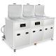 Automatic 3 Tank Ultrasonic Cleaner Stainless Steel 304 With Filtration System