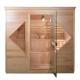 Wood Door Handle Traditional Steam Sauna Room For 4 People Indoor