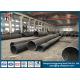 16m  Q345 Galvanized Power Transmission Line Poles Joint With Flange