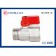 Male X Female 25 Bar Brass Mini Ball Valve With Nickle Plated