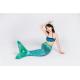 Girls Green Swimmable Mermaid Tails , Mermaid Tail Swimsuit For Kids