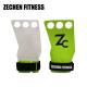 Workout carbon leather palm protect gloves 3 holes green crossfit hand grips for WOD