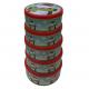 Recyclable Christmas Seasonal Metal Cookie Tins With Lids In Set Of 5