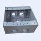 PVC Coated Waterproof  Aluminum Junction Box Grey 4Holes 2-1/8 Deep