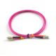 LC multimode OM4 UPC pink optical fiber patch cord for CATV network