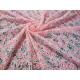Colored Allover Cotton Polyester Lace Fabric with Burnout Flower Lace