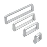 Zinc Alloy U-Shaped Matte Silver Handle Strong Metal Small Instruments Pull Handle