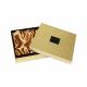 Gold Debossed Cardboard Paper Box Square With Satin Foam Tray