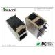 2X1 Stacked RJ45 Jack With Gigabit transformer and LEDs
