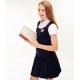 personalized Summer 100 cotton School Uniforms Girls blouse skirt