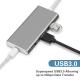 Aluminium alloy usb-c hub with HDMl 4K 3 port and TF/SD Card reader usb c hub for 2017 Mini Notebook