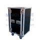 Custom Shockproof 20U Rack Case Flight Case With Wheels For Music Equipment Shipping