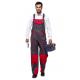 2 Tone Contrast Bib & Brace Workwear Protective Haif Overall With Reflective