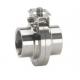 Stainless Steel Butterfly Valve with threaded Butt Welded DIN 11851 Ends CLAMP
