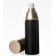 Face Cleansing Water PET Cosmetic Bottles  100ml Cylindrical Shape With Gold Lotion Pump Cap Printing