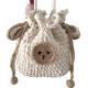 Cotton Wool Bear Crochet Hand Bag Hand Woven White Color OEM ODM