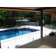 High Security Decorative Glass Pool Fencing With Australian Standard / CE