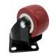 Red PU Swivel Plate Light Duty 50MM Caster Wheels with PP Core For Furniture