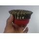 4 Inch OD Twisted Knot Brass Wire Cup Brush 16mm Inner Hole For Removing Paint