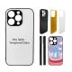 Blank 2D Sublimation Glass Mobile Phone Case For IPhone 14 15 16 Pro Max Plus