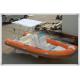 Orange / White Hunting / Fishing RHIB Inflatable RIB Boats With Motors RIB580A