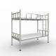 Dormitory Double Layer Anti Slip Gray Color Metal Bunks With Ladder