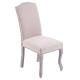 Nailhead Trim Cloth Cushion Dining Chairs Furniture Solid Wood Legs Customizable