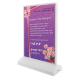 A4/A5 Rechargeable Acrylic Led Table Menu Display Holder with 8000K Color Temperature