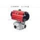 Sanitary Ball Valve Aluminum pneumatic actuator three-way non-retention L type and full port