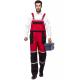 Twill Fabric Contrast Color Waterproof Bib And Brace Workwear With Reflective