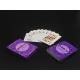 Purple Color Printed 300gsm C2S Paper Playing Cards 63x88mm Tuck Box Packaging