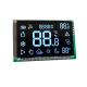 High Contrast Monochrome Lcd Segment Display Negative Black And White Background