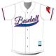 Full Size Boys Baseball Jersey , 300gsm Powersports Custom Baseball T Shirts
