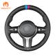Custom Thread Color Genuine Leather Steering Wheel Cover for BMW F Series Models