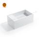 Matte Finish Bathroom Basin Sink Non Porous Acrylic Solid Surface 540mm Length