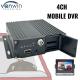 4 Channel SD Card Mobile DVR Dual Card Dual Standby For Vehicle Monitoring