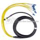 Singlemode Yellow Fiber Optic Cable 8 Core MPO Breakout Cord to LC