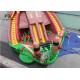 Antiquity Color Dinosaur Inflatable Jumping Castle With Slide Roof Covered Playground