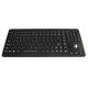 Ruggedized Silicone Rubber Keyboard With Optical Trackball Panel Mount