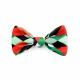 3.94in 10cm Red Rainbow Dog Bowtie Plaid Dog Collar With Bow