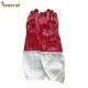 Red Rubber Honey Bee Gloves With White Cloth Sleeve Beekeeping Gloves