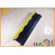 Rubber Electrical Wire Floor 3 Channel Cable Protector Ramp Black Yellow 9kg Weight