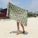 Customized Sublimation Digital Print Microfiber RPET Suede Beach Towel Sand Proof