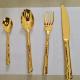 Newto Stainless steel bamboo cutlery/gold flatware/wedding cutlery