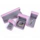 OEM Ring Necklace Packaging Box Pink Velvet Jewelry Box ISO9001