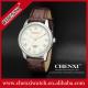 High Quality Cheap Wristwatches in Bulk Order OEM Watch Custom Logo Black Brown Genuine Leather Watch Man