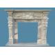 China marble Classic Grey Marble Fireplace Surround Heat Resistance For Decoration